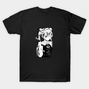 Anime Girl Wink - (No Text) T-Shirt